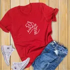 Скромный с цветочным принтом, женское платье, с коротким рукавом, 100% хлопковая Футболка со смешным буквенным принтом, рисунок, футболка с круглым вырезом, Прямая доставка