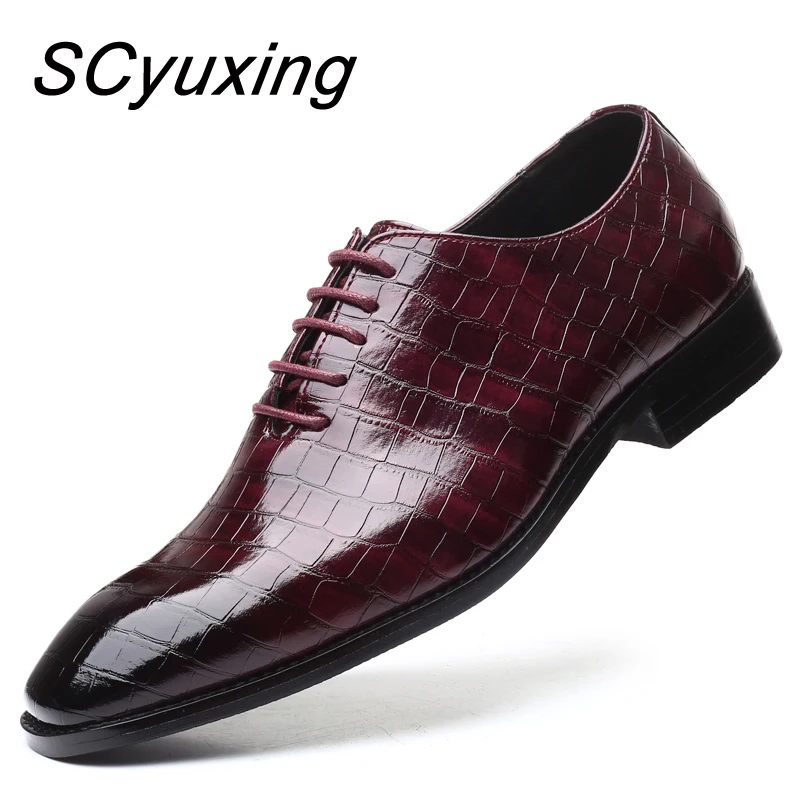 

2022 Man Quality Leather Shoes Rubber Sole EXTRA 45 46 Size Man Business Dress Lether Flats Man PU Leather Shoes Office For Man