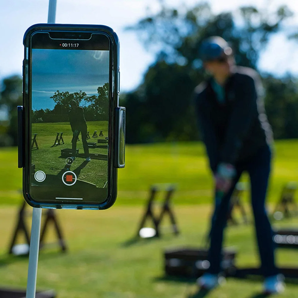 

Golf Phone Holder Mount Rack Set Swing Mentor Recording Aid Tool-Cell Phone Clip Holder Practice Training