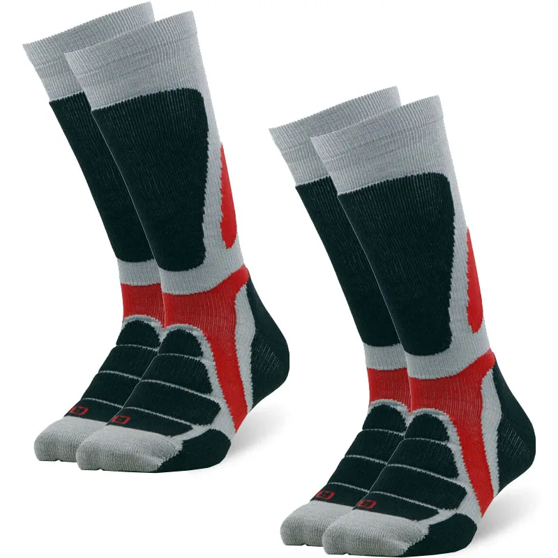 2 pair black gray 2 пары носков из мериносовой шерсти, ZEALWOOD, унисекс, походные треккинговые носки, теплые носки для зимы, женские носки, мужские носки - Цвет: 2 pair black gray