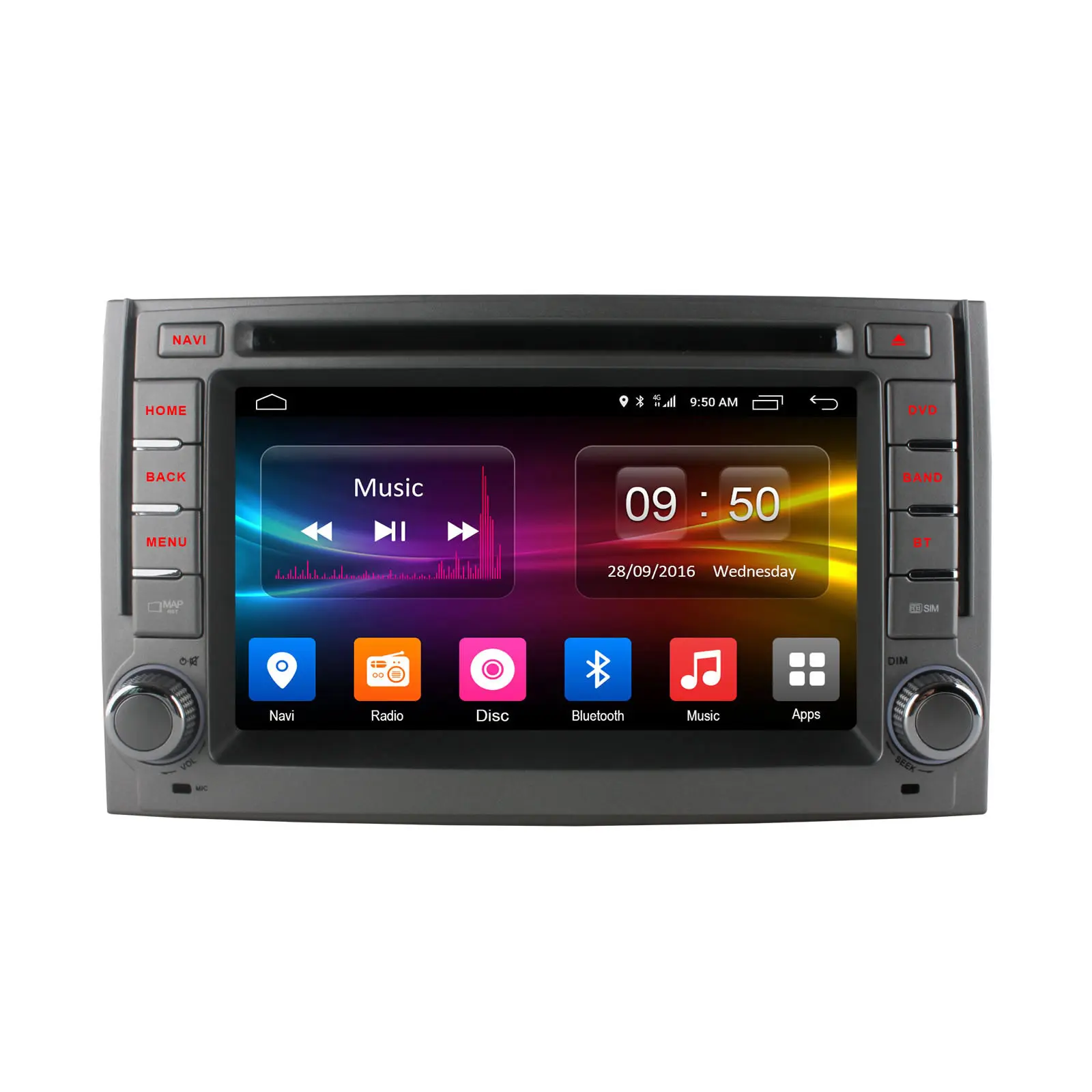 4G SIM LTE Android 6 0 Восьмиядерный для HYUNDAI H1 Grand Starex 2007 автомобильный DVD плеер GPS Радио 2 Гб