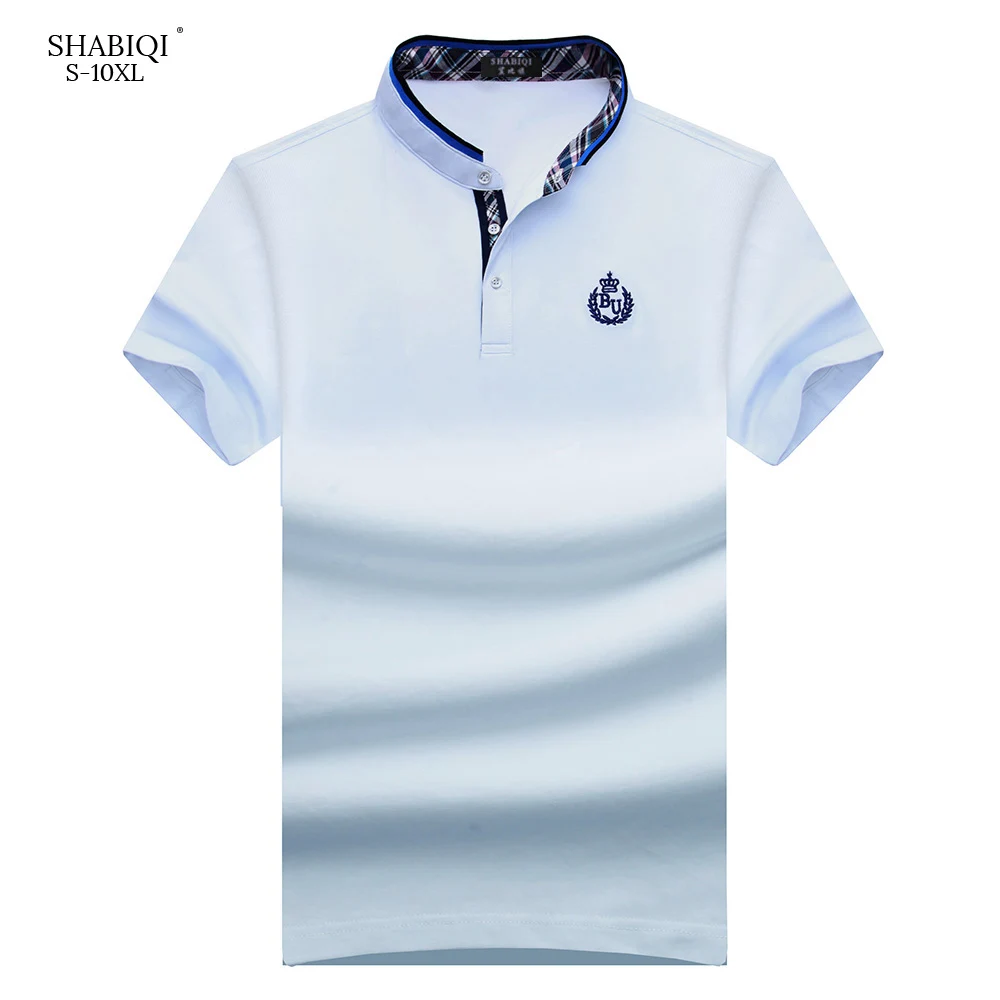 

SHABIQI NEW Brand Men shirt Men Polo Shirt Men Short Sleeve Stand Collar Polos Shirt T Designer Polo Shirt 6XL 7XL 8XL 9XL 10XL