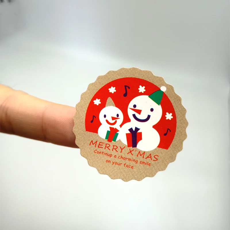 

90pcs/lot lovely stickers Merry Christmas Snowman Sealing Sticker Adhesive Kraft Seal Sticker