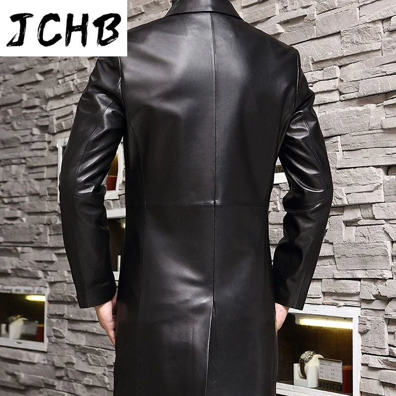 

Genuine JCHB Leather Jacket Men Winter Down Coat 2021 Fashion Sheepskin Coats Plus Size 6XL 7XL Jaqueta De Couro 16628 ZL380