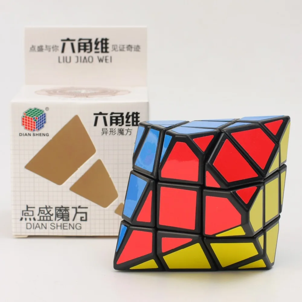 Diansheng 6 угловой пирамидный куб шестиугольная дипирамида 3x3x3 магический игрушка