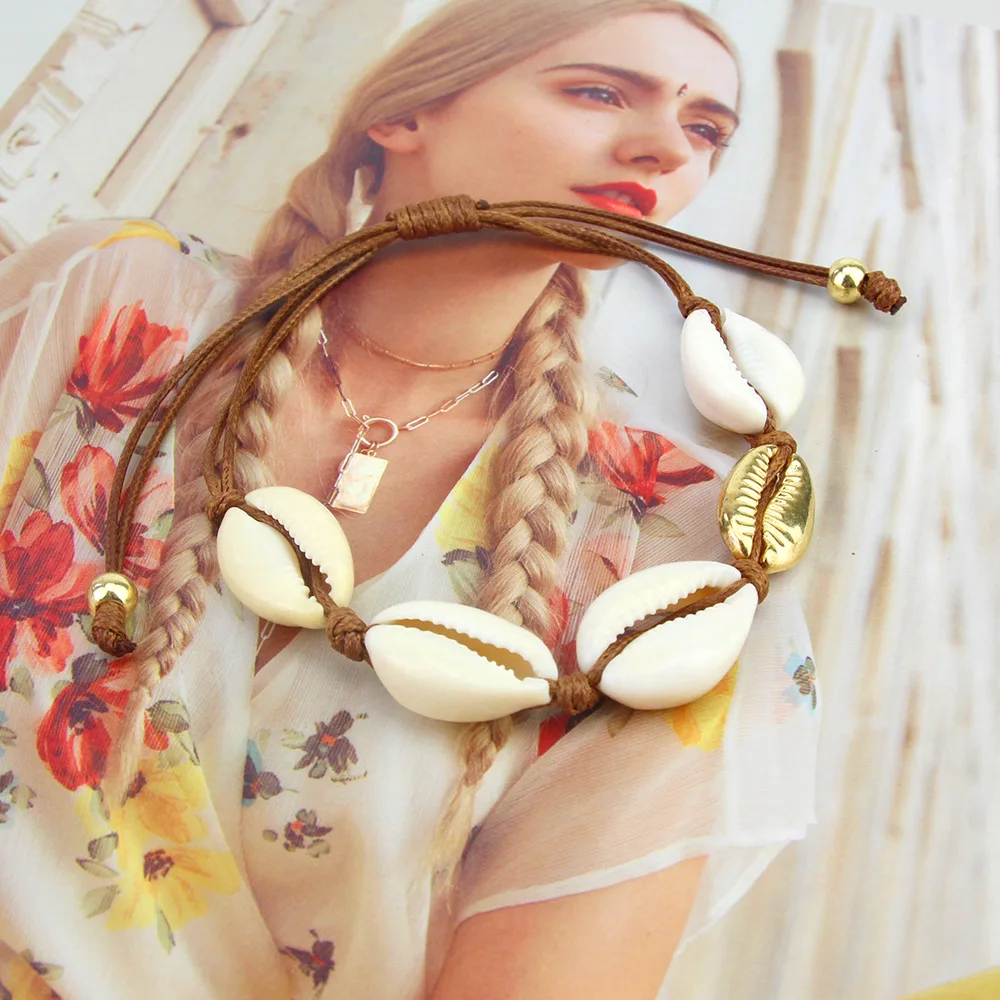 Женский браслет из ракушек Szelam ручной работы натуральной ракушки | Украшения и