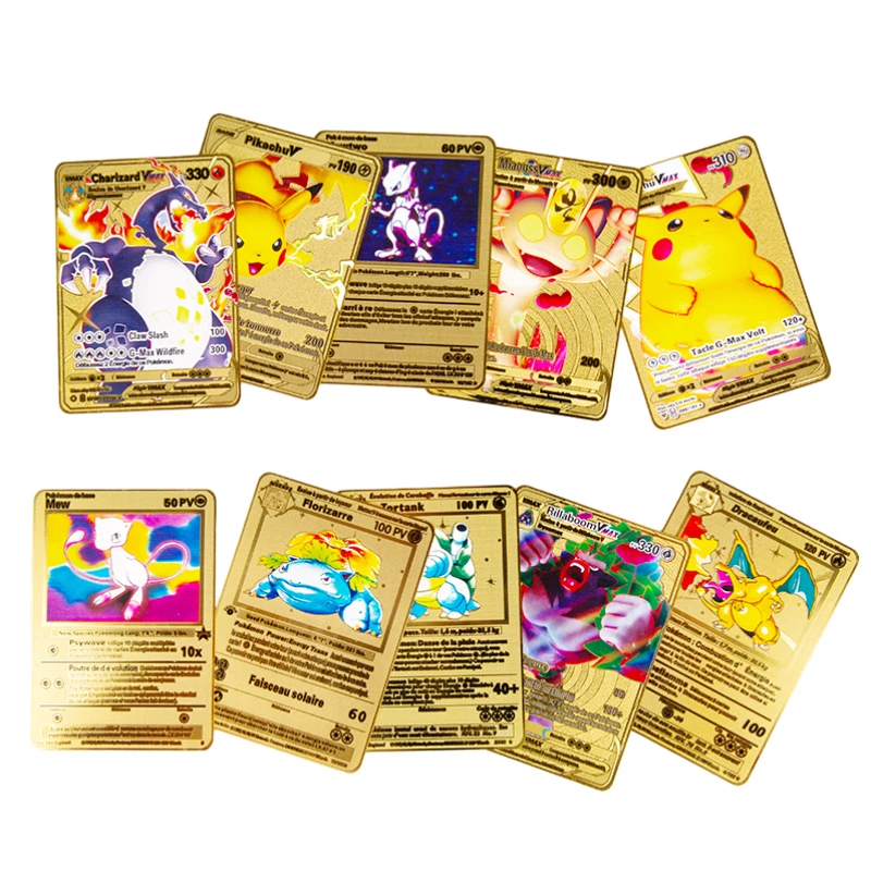 Карты Pokemon 10 шт./компл. французская или английская версия максимальная битва