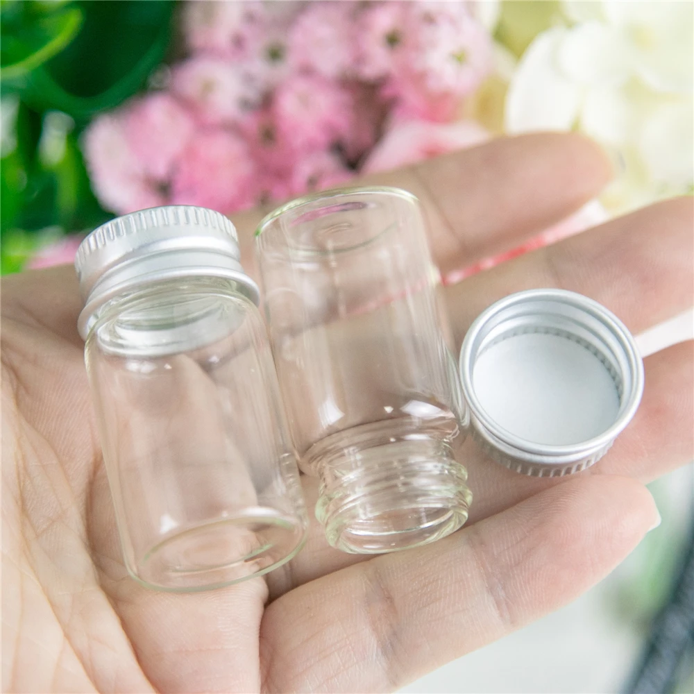 100 шт. алюминиевые стеклянные бутылки с закручивающейся крышкой 22 х40 мм 7 мл |
