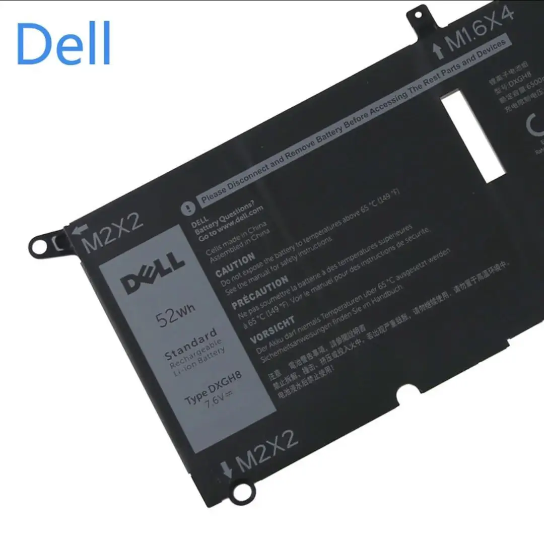 Оригинальный новый запасной аккумулятор для ноутбука Dell XPS13 9370 9380 7390 DXGH8 7 6 в 52 Вт/ч