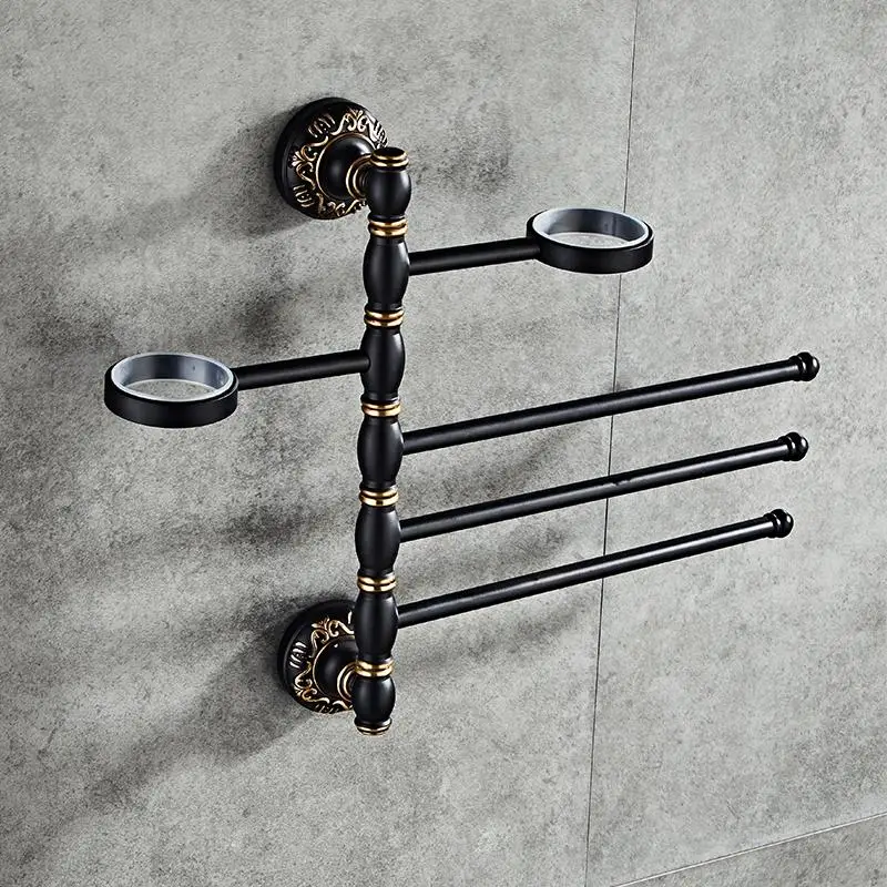 Storage Shelf 360 Degree Rotation Towel Bars Home Rack Bathroom Organizer Hardware Accessory | Обустройство дома