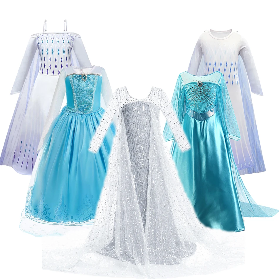 

Snow Queen 2 Princess Dress Girl Elsa Anna Dress Elsa Cosplay Dress Kids Girls Carnival Masquerade Fantasy Costume