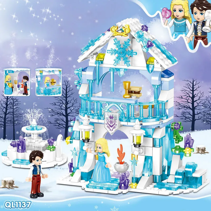 Создатель города Эльзы волшебный ледяной Замок Набор Снежный мир фея принцесса