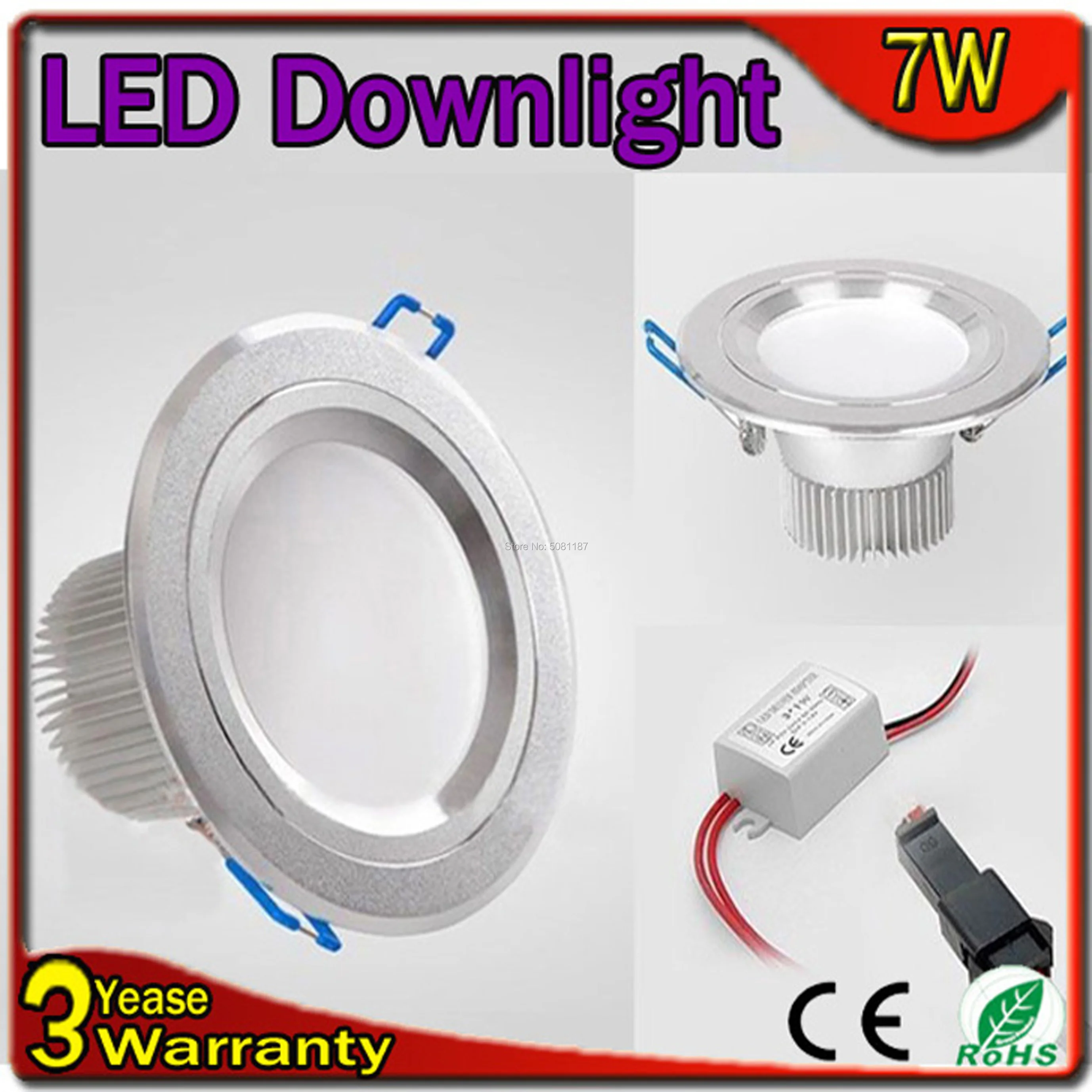 Светодиодный светильник с регулируемой яркостью 10 шт./лот 3 года гарантии 7