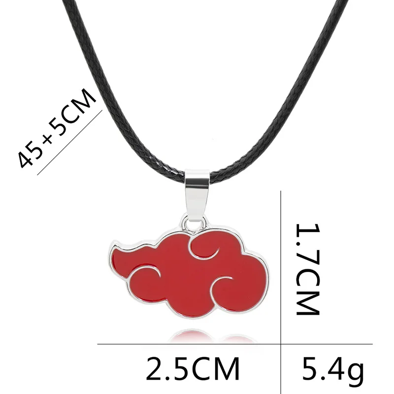 

Naruto Necklace Japanese Anime Cosplay Red Cloud Chains Sign Metal Harajuku Unisex Pendant Necklace Trendy Women Men Necklace