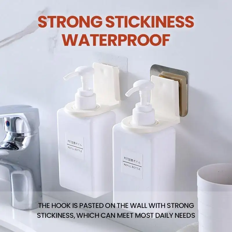

Wall Mounted Bathroom Hooks Bathroom Accessories Hooks on Suckers Bathroom Holder Soap Bottle Hanging Shower Hooks