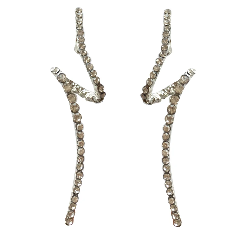 

S925 needle Fashion Jewelry Metal Drop Earrings Simply Design High Quality Crystal Twist Dangle Drop Earrings For Women Gifts