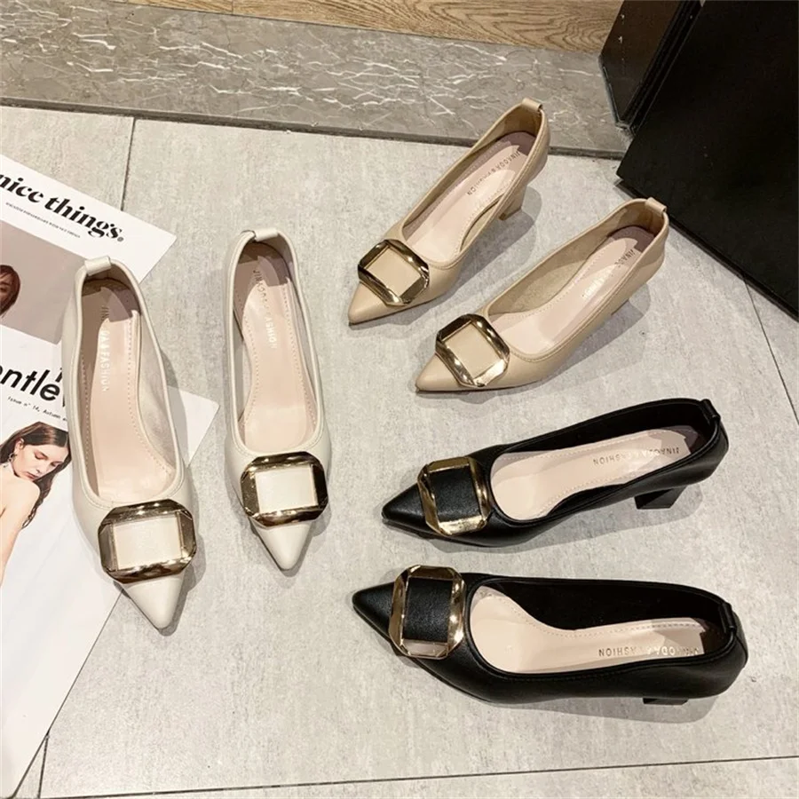 

2021 Women's High Heels Simple and Comfortable Breathable Women's Shoes D2135-2