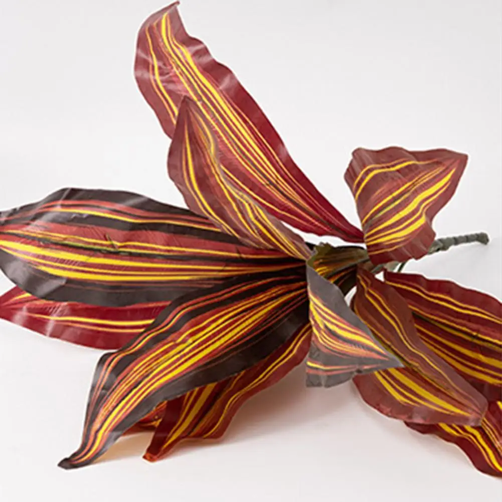 

Artificial Leaves Lifelike 12 Heads Plastic Vivid Non-fading Simulation Plant for Decorating