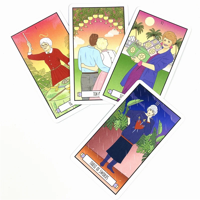 Золотые карты для девочек Tarot настольная игра развлечение творческая Дека