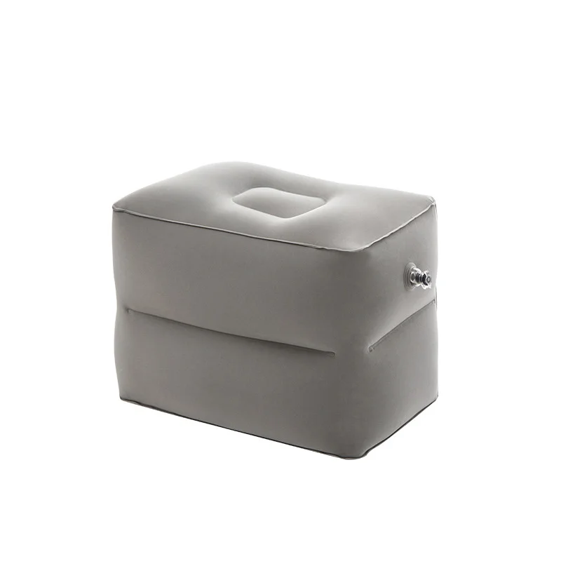 Two layers gray Portabl надувная подушка для путешествий, подушка для ног, регулируемая высота, подставка для ног, для отдыха, для самолета, офиса, дома, аксессуары - Цвет: Two layers gray