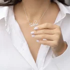 Персонализированные ожерелья с именем на заказ для женщин, Женское Ожерелье-чокер с именной табличкой и надписью, подарок для матери