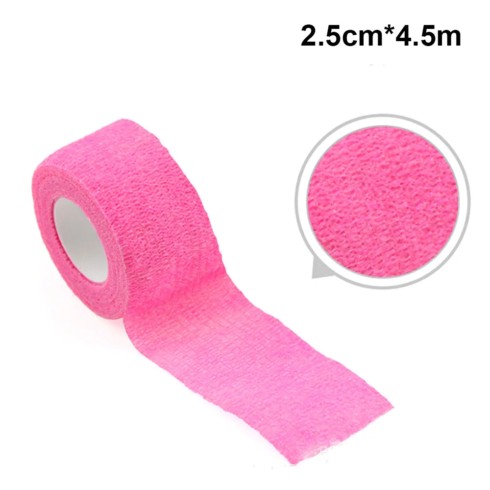 

6/24/48Pcs 2.5cm x 4.5m Tattoo Grip Bandage Cover Wraps Tapes Nonwoven Breathable Self Adhesive Finger Wrist Protection