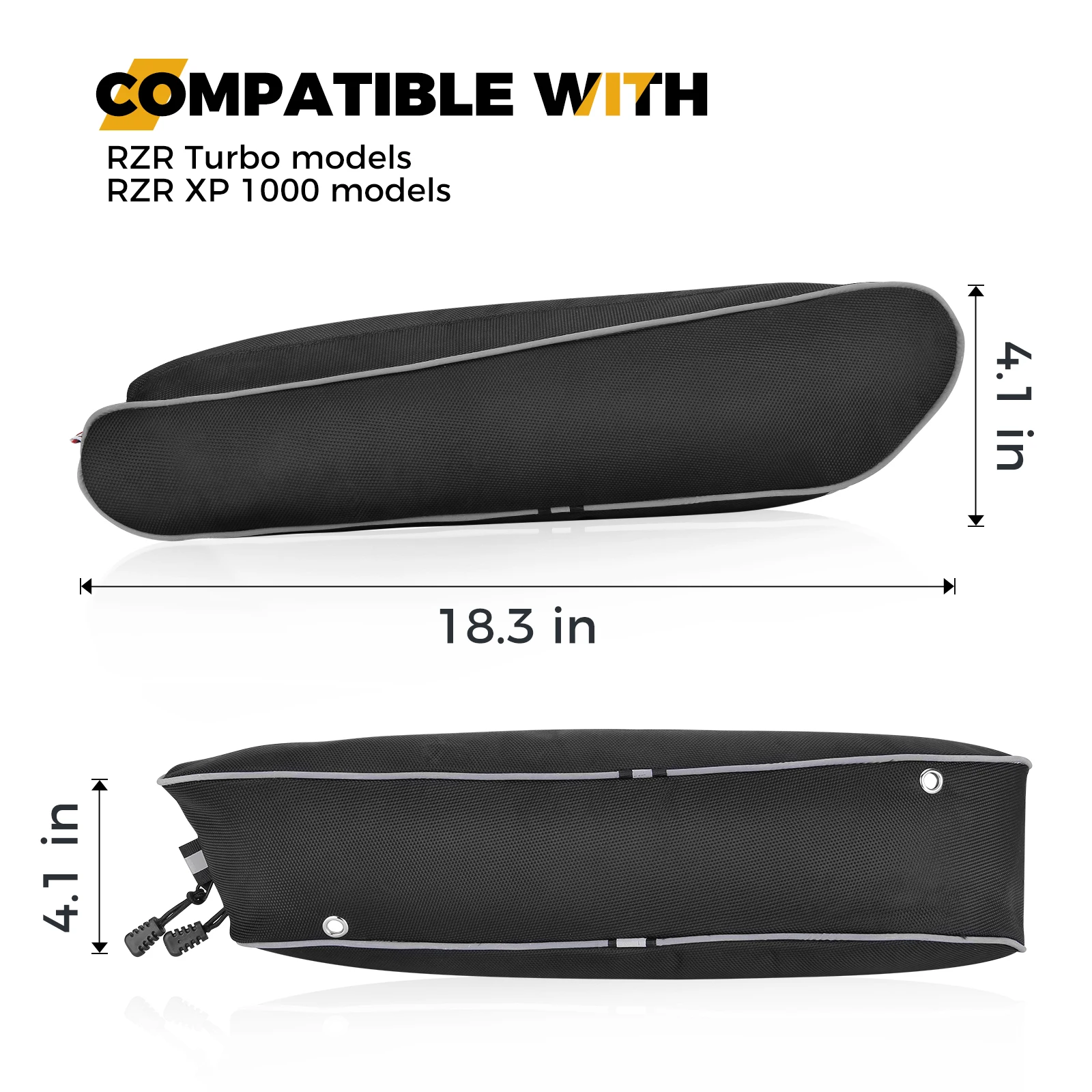 RZR XP 1000 UTV Rear Corner Bags Waterproof Black Compatible with Polaris RZR Turbo RZR XP 1000 2014 - 2019 2020 2021 2022