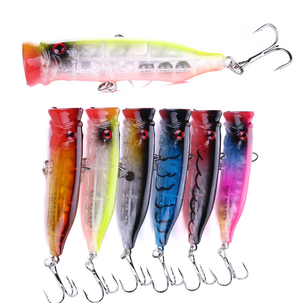 

1pcs 72mm 9.5g Fishing Lures Popper Topwater Floating Bass Lure Sea Pesca Wobbler Fishing Tackle