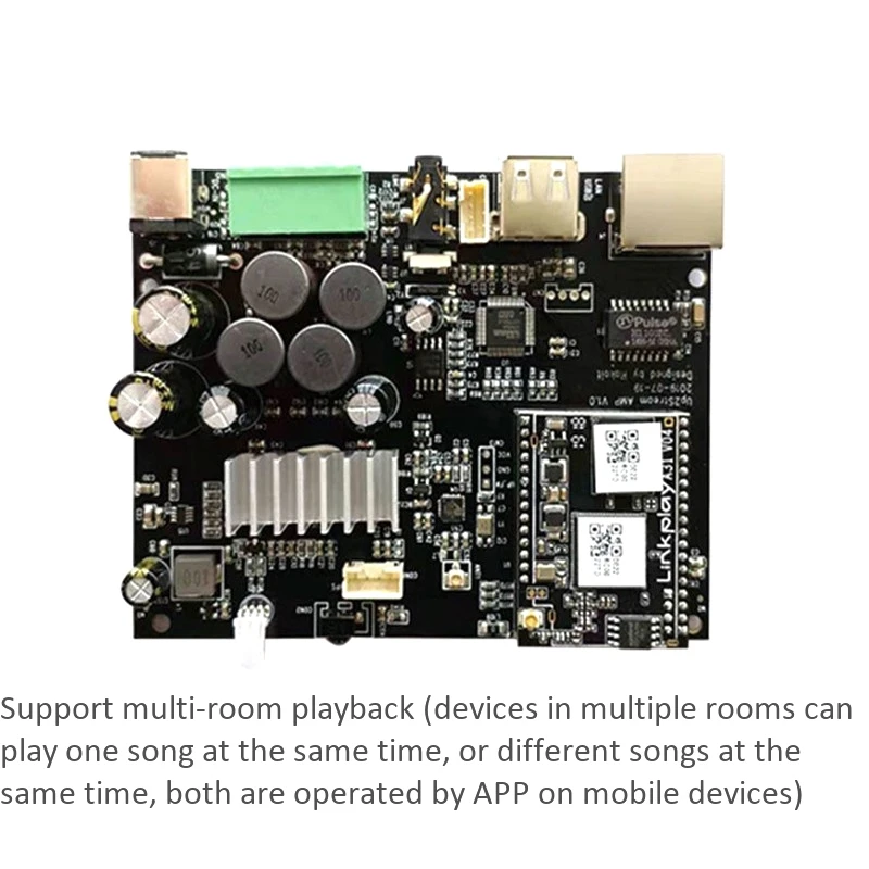 Up2Stream WiFi и Bluetooth5.0 Hi-Fi стерео Класс D Цифровой мультикомнатный аудио усилитель