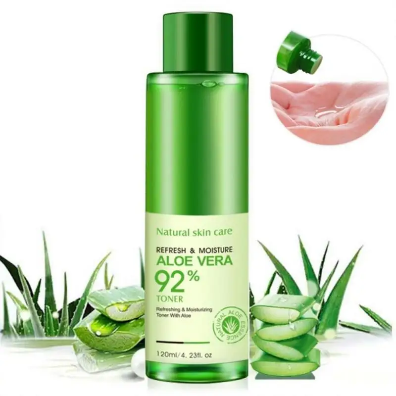 

120ml Natural Face Toner Aloe Vera Gel Vc Skin Care Hydrating Moisturizing Vitamin C Lighten Pore Toner Korean Makeup