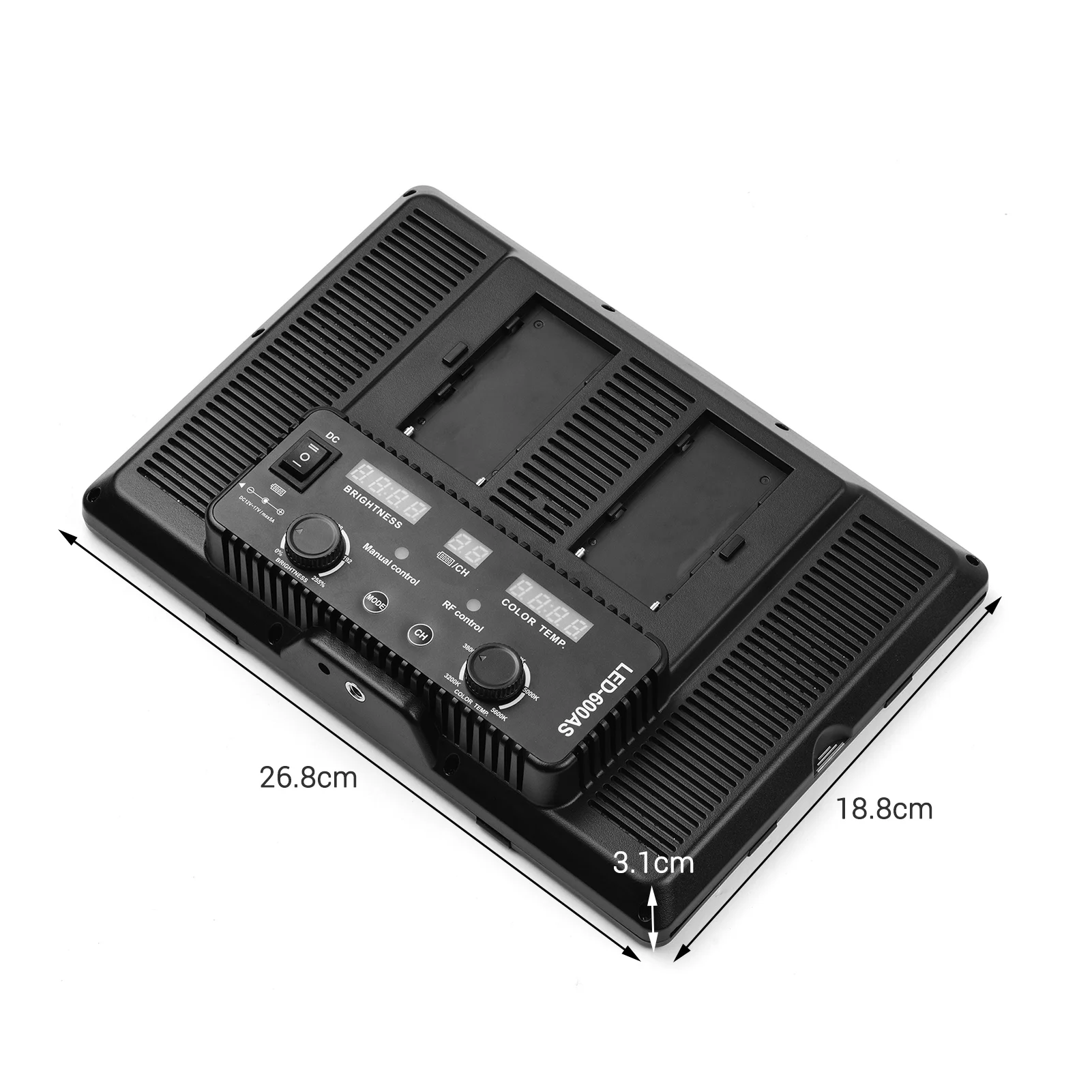 

Portable Photography Lamp Studio Photo Video LED Light 35W 3200-5600K CRI95+with 4 Barn Doors Remote Control Grip Storage Bag