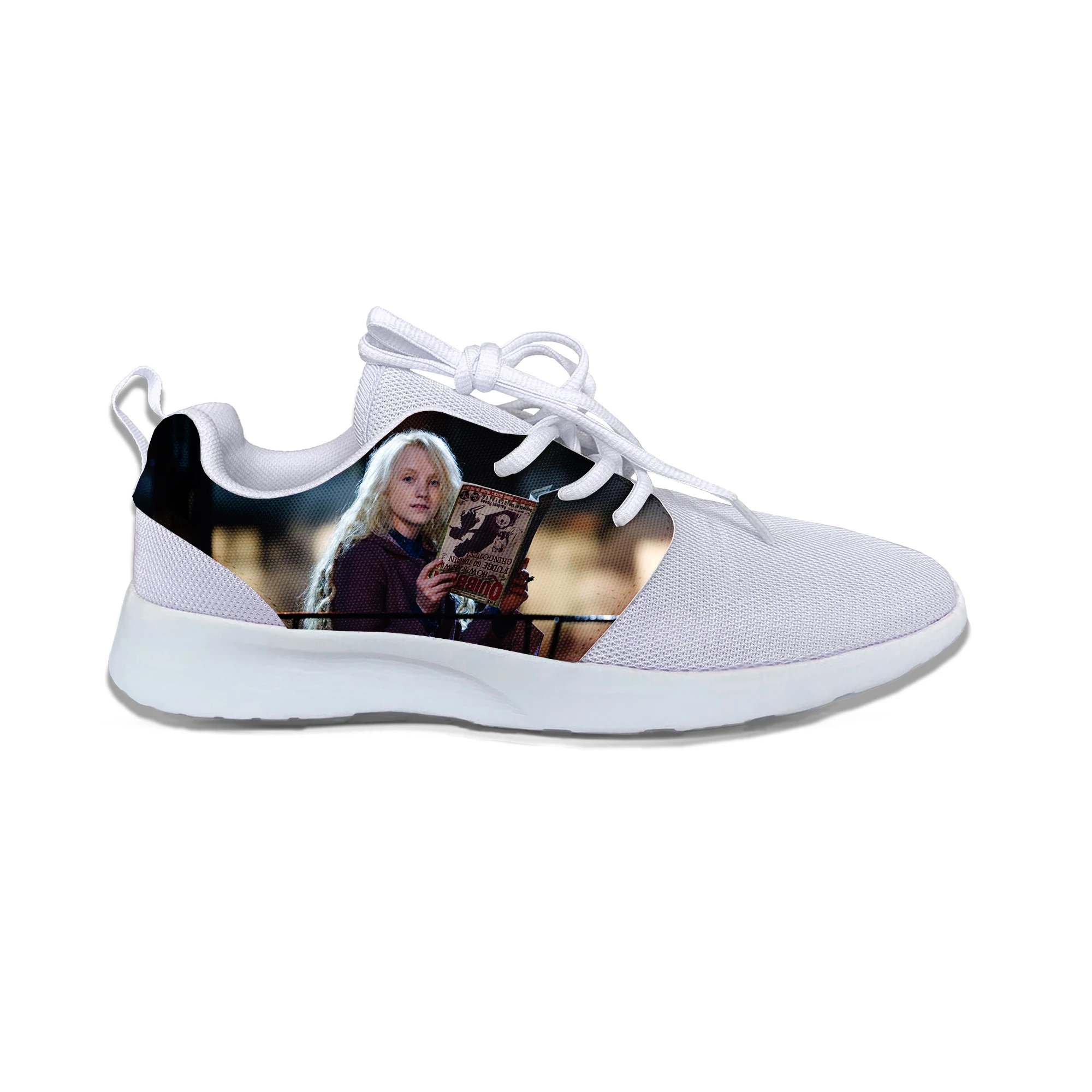 

2019 Hot Cool Fashion Pop Funny New Summer High Quality Sneakers Handiness Casual Shoes 3D Printed For Men Women Evanna Lynch