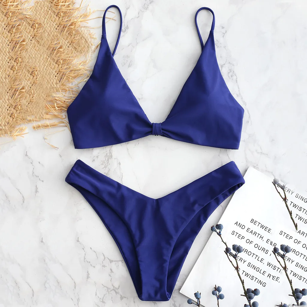 

2020 Women Micro Bikini set Push Up Swimwear Solid Beach Bathing Suit Brazilian Thong Swimsuit For Girls Bikini Swim Suit femme