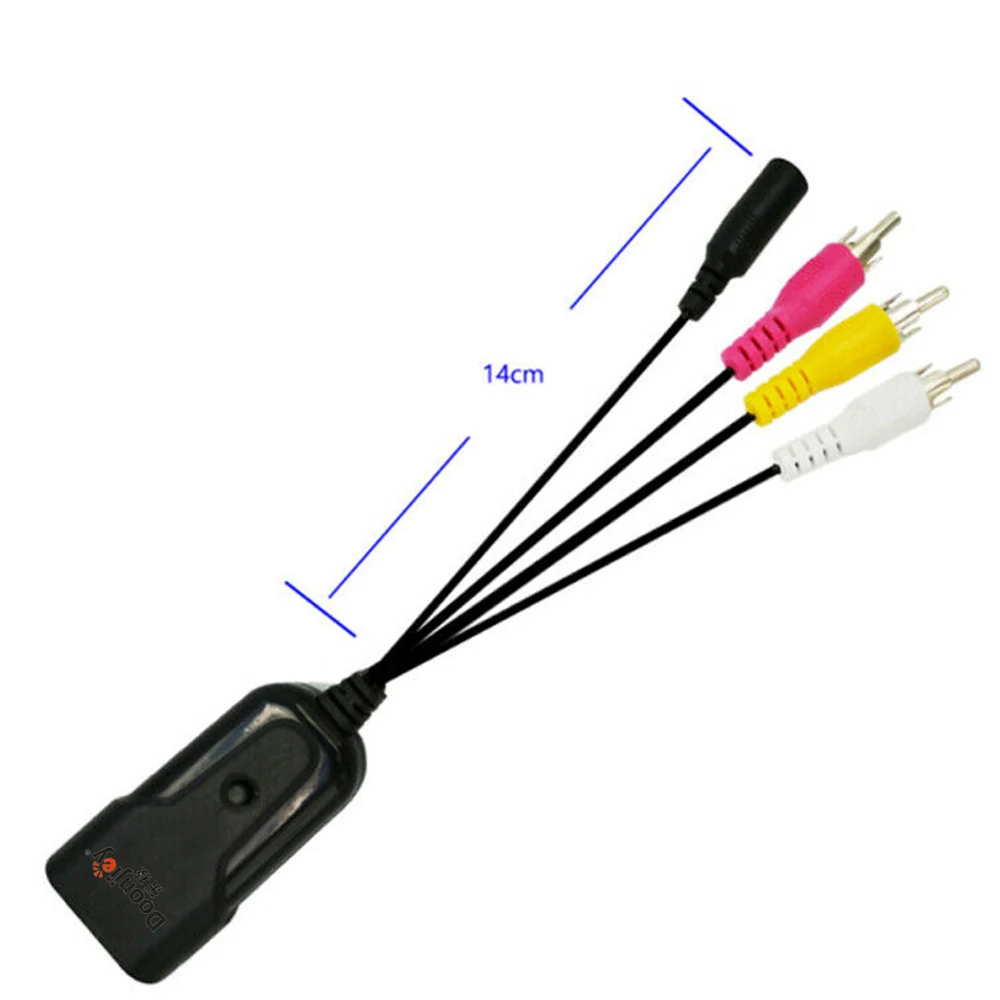 HDMI-Male AV видео адаптер 1080P конвертер коробка с Svideo кабель низкая мощность без