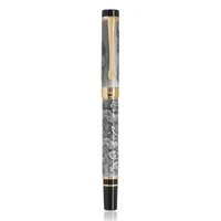 jinhao 5000 noble metal fountain pen dragon texture carving ancient silver writing ink pen for business collection fountain pen