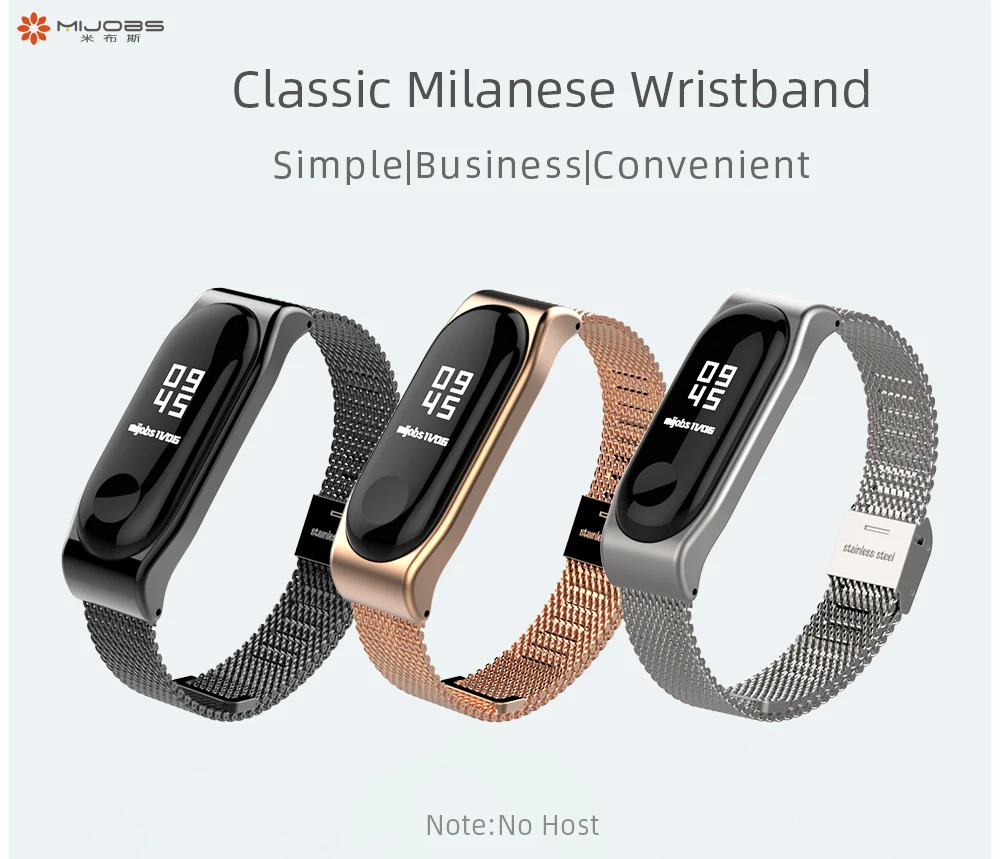 Браслет mi jobs, ремешок для Xiaomi mi, браслет 4, 3, браслет mi Band, 3, металлический браслет, браслет из нержавеющей стали