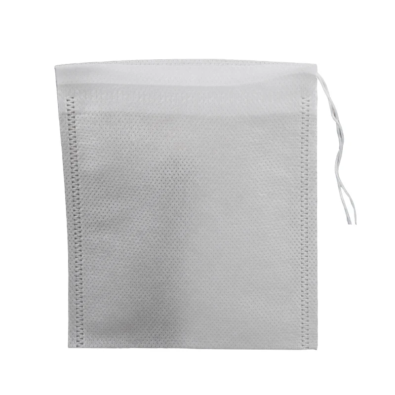 

100Pcs 5X7cm Wegwerp Trekkoord Theezakjes Lege Thee Zakken Voor Thee Zak Food Grade Niet-geweven Stof Papier Koffie filters The
