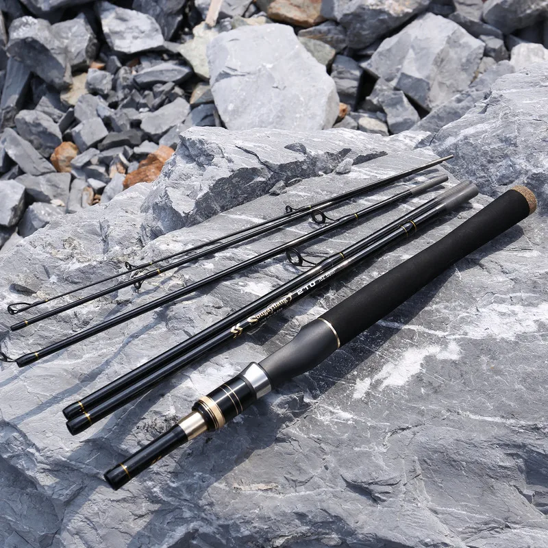 

Sougayilang Portable 6 Sections 2.1M Lure Rod Ultralight Carbon Fiber Carp Fishing Rod Spinning /Casting Travel Rod Pesca