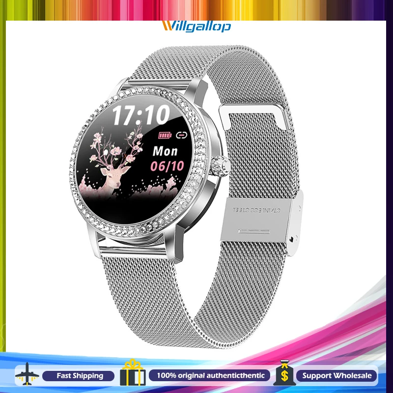 

Смарт-часы Willgallop LW20, стальные, со стразами, элегантные, для фитнеса