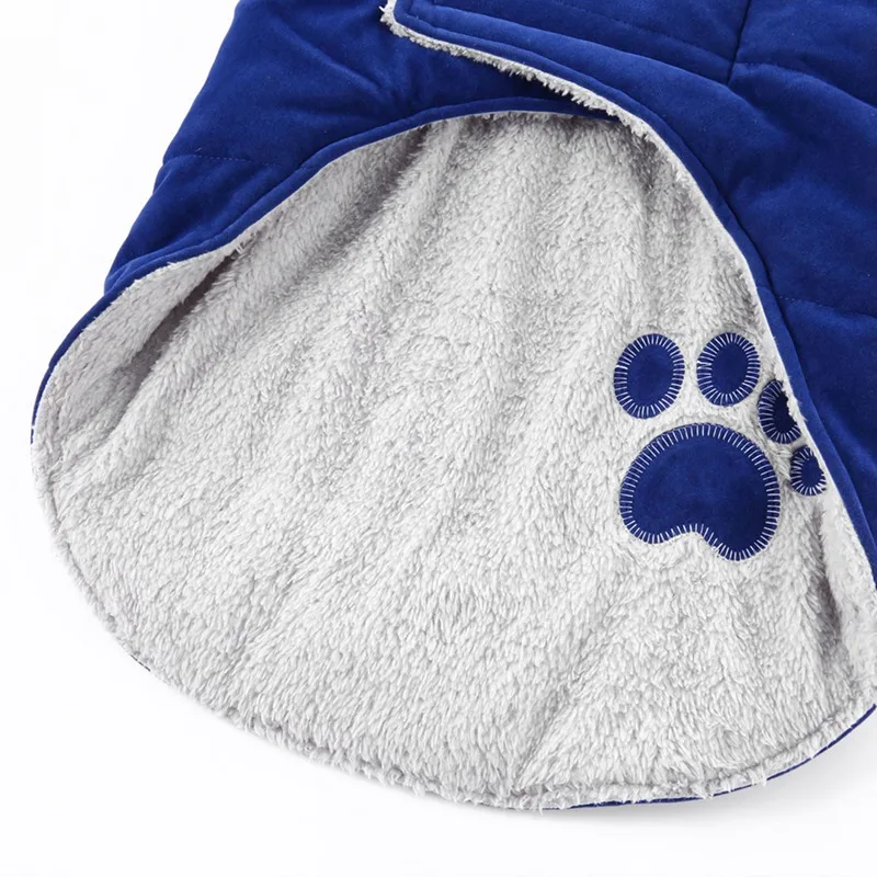 Собаки теплое вельветовое пальто осень-зима теплые лапы с рисунком Прочная обувь