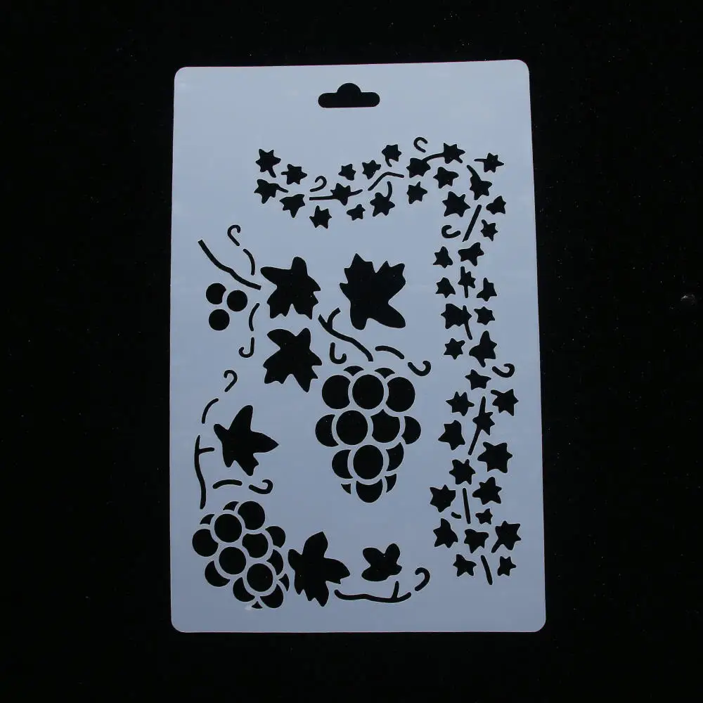 1 шт. Виноградная лоза лист шаблоны для рисования многоразовые трафареты