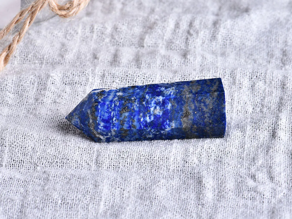 1 шт. натуральный кристалл Lapis шестиугольная колонна КРИСТАЛЛ ТОЧКА минеральный орнамент волшебный ремонт домашнего интерьера DIY подарок украшение