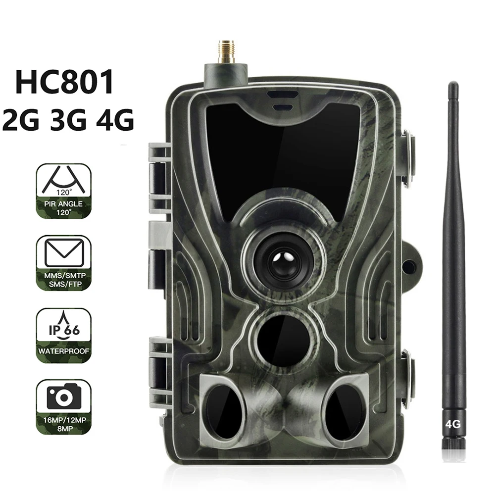 Охотничья камера HC801 2G 3G 4G MMS/SMS/e mail 20 МП 1080P ночное видение тропическая 0 3 s триггер