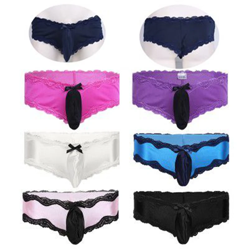 Трусики мужские с заниженной талией нижнее белье пикантные кружевные трусы