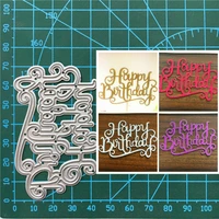 1pc happy birthday cutting dies for diy scrapbookingphoto album decorative embossing paper cards