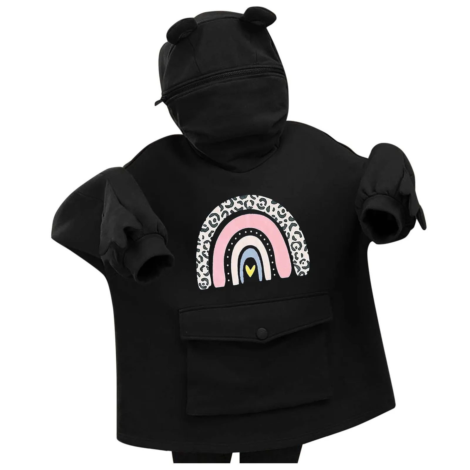 

New Gothic Little Witch Hoodie Men/Women Pullover Sweatshirt Girls Casual Hip Hop Unisex Streetwear Kpop Couple Harajuku Tee Top