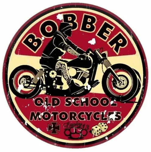 

Retro Aufkleber Bobber Old School Motorcycles Sticker Race Retro Vintage Scratch-Proof Exterior Decoration KK Material 12*12cm