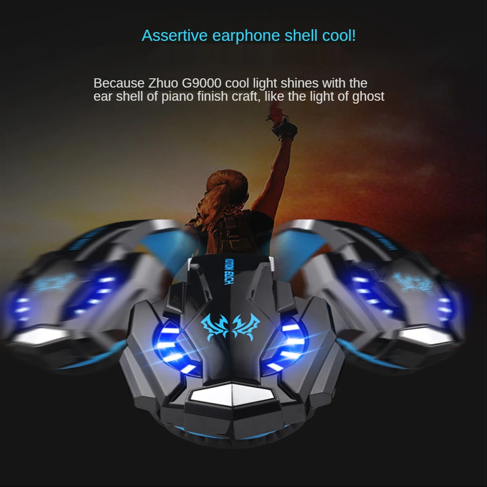 

Stereo Gaming Headset for PS4 PC 3.5mm Wired Over-Head Gamer Headphone with Microphone Volume Control Game Earphone TWS Earbuds