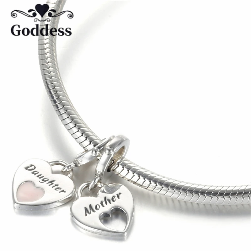 

Подвеска для браслета «Мама и дочь» из серебра 2021 пробы