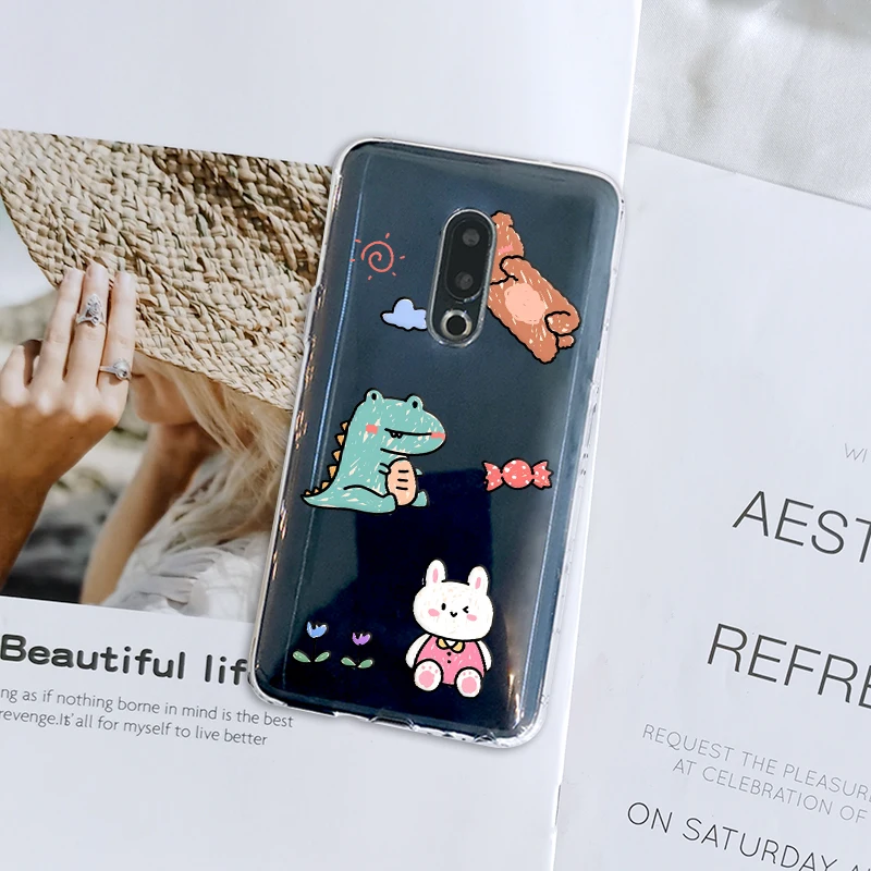 Чехол для Meizu 16th 16x15 Lite 16 Plus Kawaii Bear мультяшный цветок милый женский чехол U10 U20 Pro 6 7 -